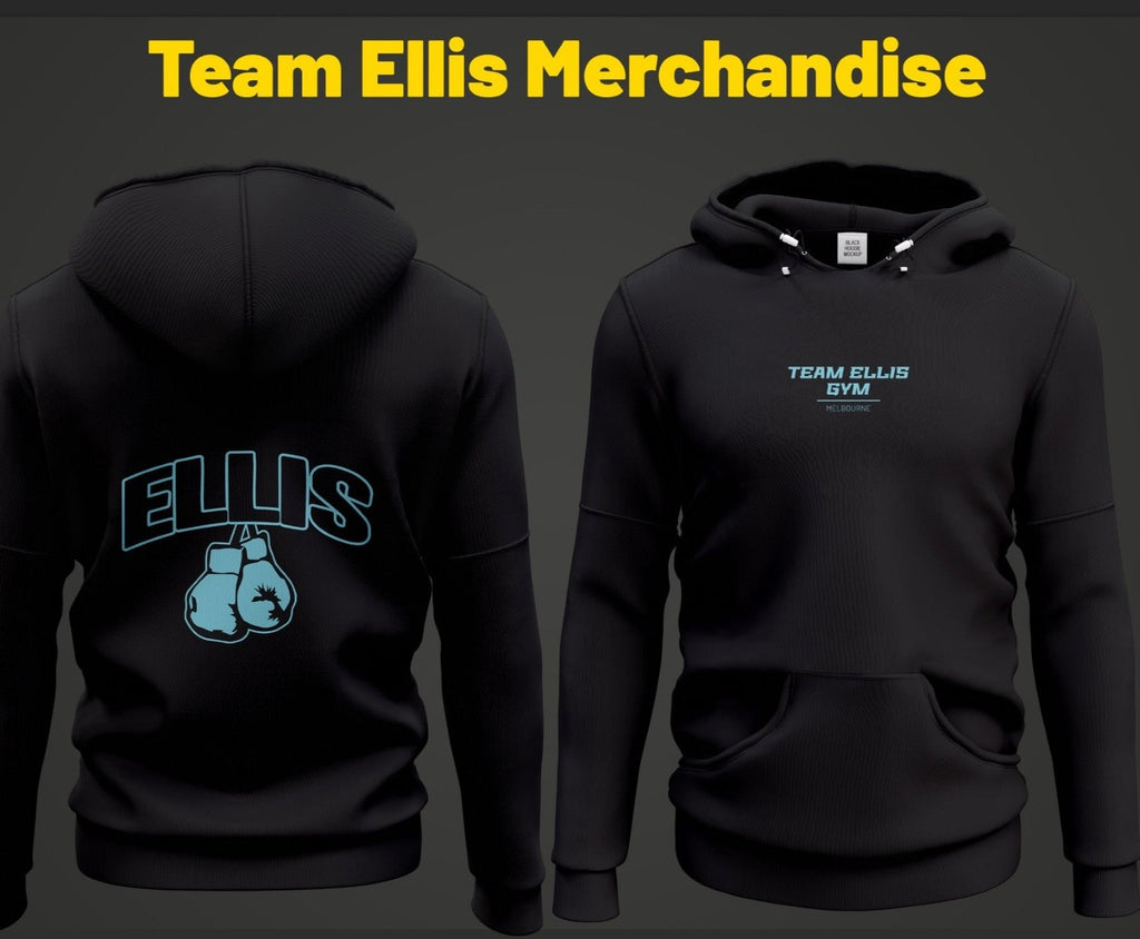 Team Ellis Gym Black and Blue Hoodie